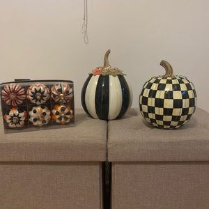 Set of Mackenzie-Childs pumpkins
